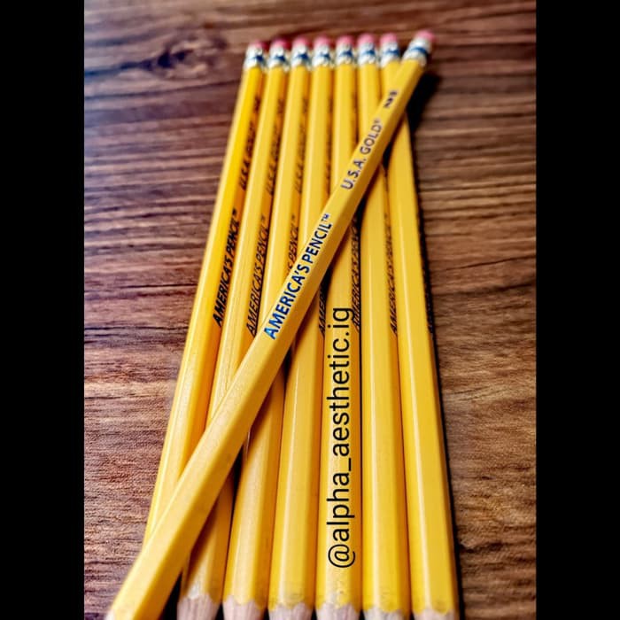 

DISKON Pensil HB Premium USA GOLD Pencil #2 HB American Wood Pre sharpened