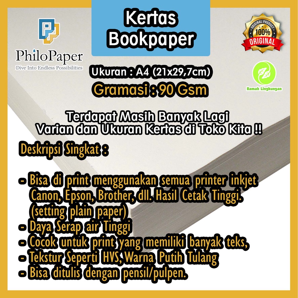 

Kertas Book Paper 90 Gsm A4