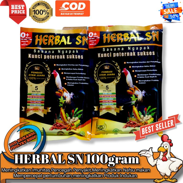 Herbal SN Sasana Ngapak  100 gram Jamu Ayam Sehat Kunci Peternak Sukses