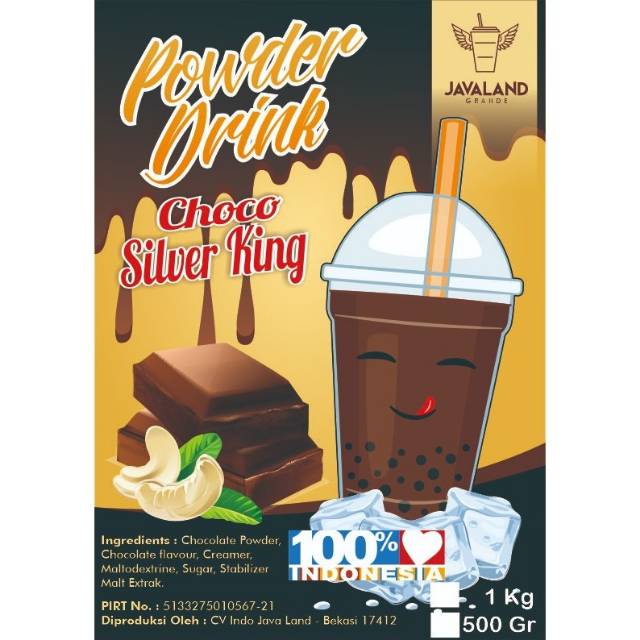 

Choco Silverking. Bubuk perasa minuman (powder drink) Javaland