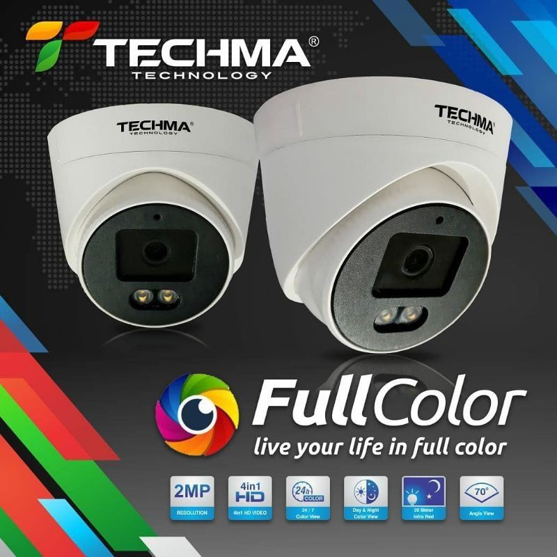 kamera CCTV  camera TECHMA 2mp fullcolor techma indoor