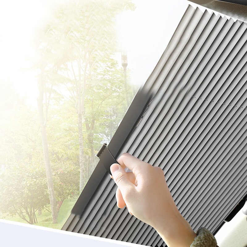 AUTOTECH Tirai Penutup Matahari Car Sun Block Curtain 70cm HITAM