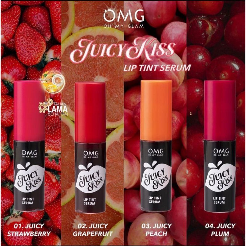 OMG OH MY GLAM Juicy Kiss Lip Tint Serum 5.3gr - Liptint OMG