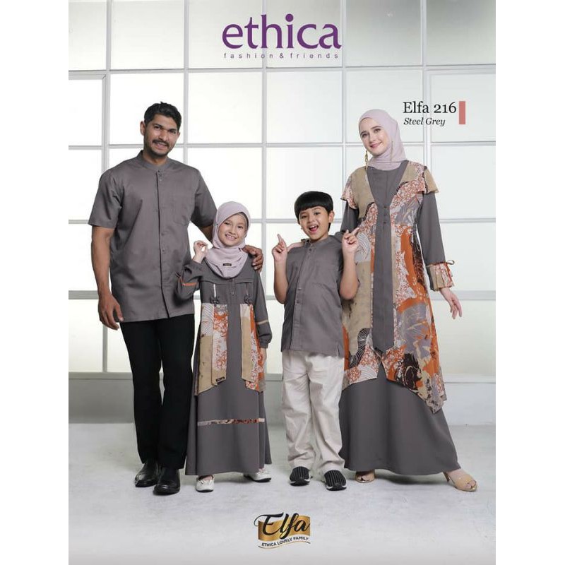 Sarimbit Ethica Elfa 216 steel grey - Kagumi 218 - Kahfi 177 - Kagumi kids 97 - Kahfi kids 123