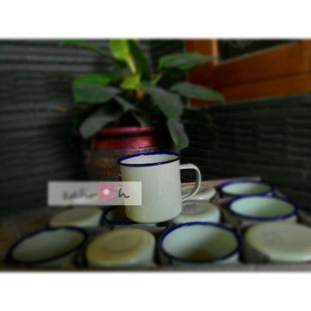 CANGKIR ENAMEL /CANGKIR SENG / GELAS SENG/ MUG DECO / CANGKIR JADUL