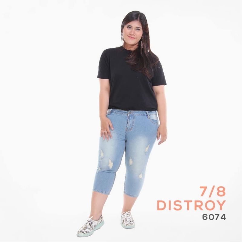 Celana Pendek Ripped Skinny Distroy Jeans Wanita JSK jeans