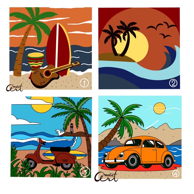 

Paint by number Alam pantai beach Create Art Paint by number