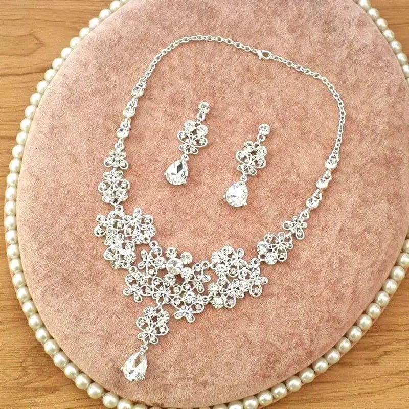 Minnie Jewelry Set - Kalung Anting - Bisa Untuk Headpiece - Aksesoris Pengantin Bridesmaid