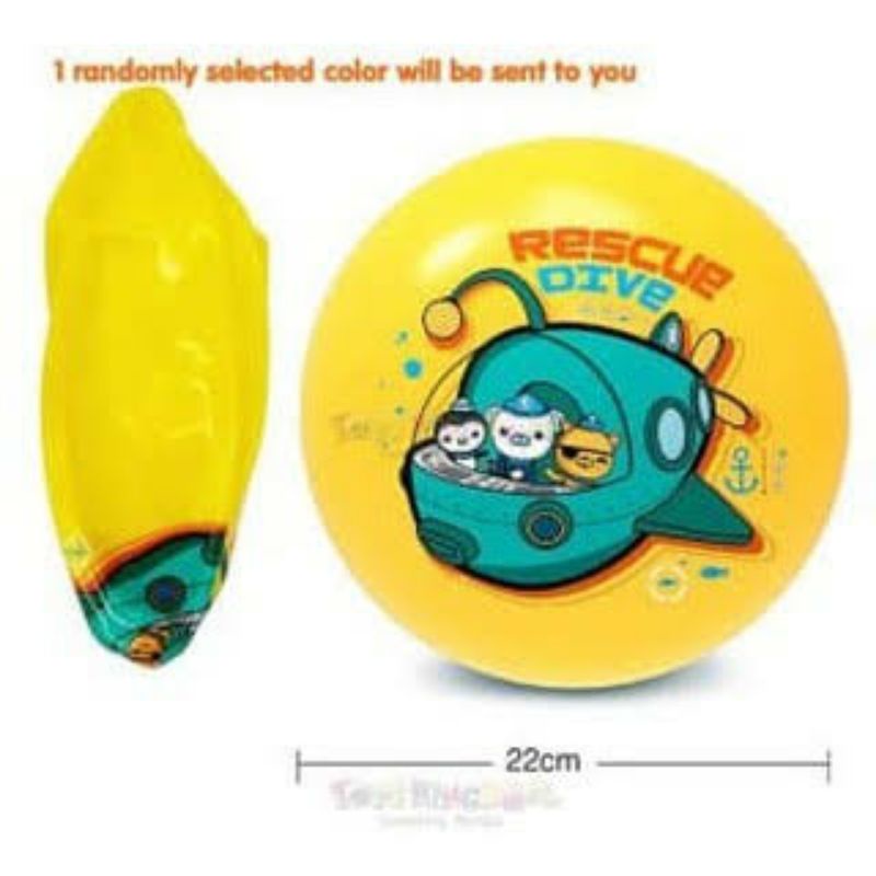 ori original paso octonauts toy ball patting bola karet rubber mainan anak angin bayi hadiah 20 cm