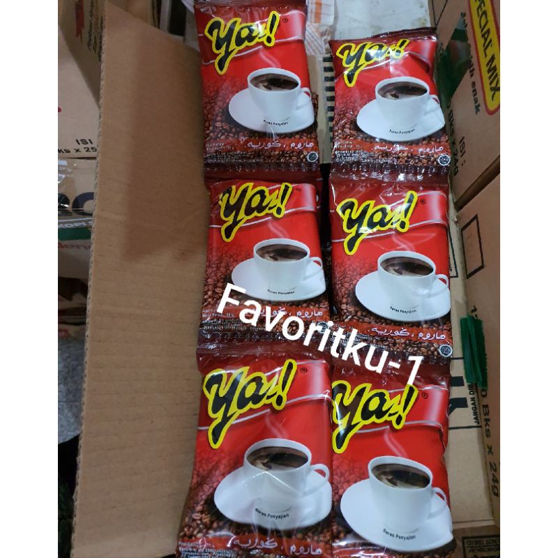

Kopi Bubuk Sachet YA 60 gr. 1 Renteng Isi 10 Sachet.Harga: Rp 21.500/Renteng