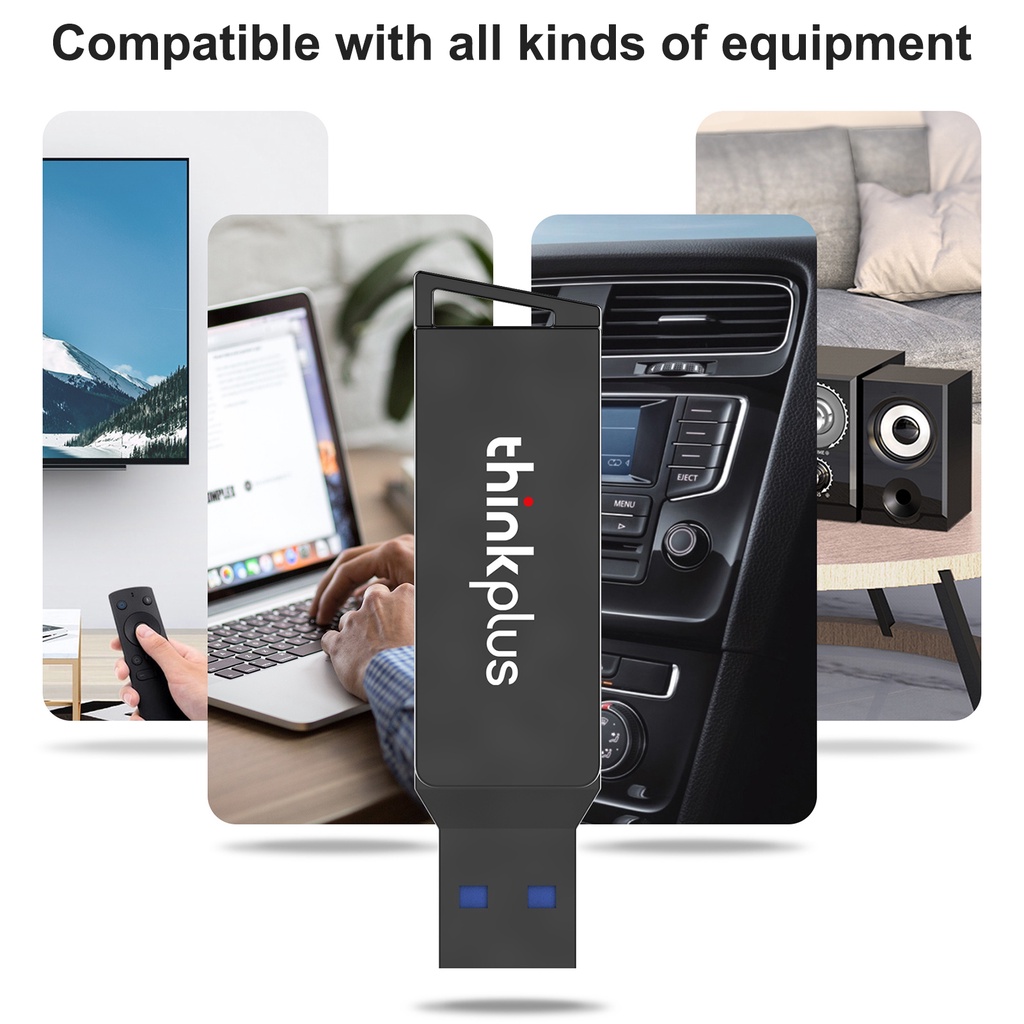 (Huluboy) Flashdisk USB 3.1 Tipe-C Kecepatan Tinggi Rotasi 360 ° 16G 32G 64G Untuk Lenovo MU251