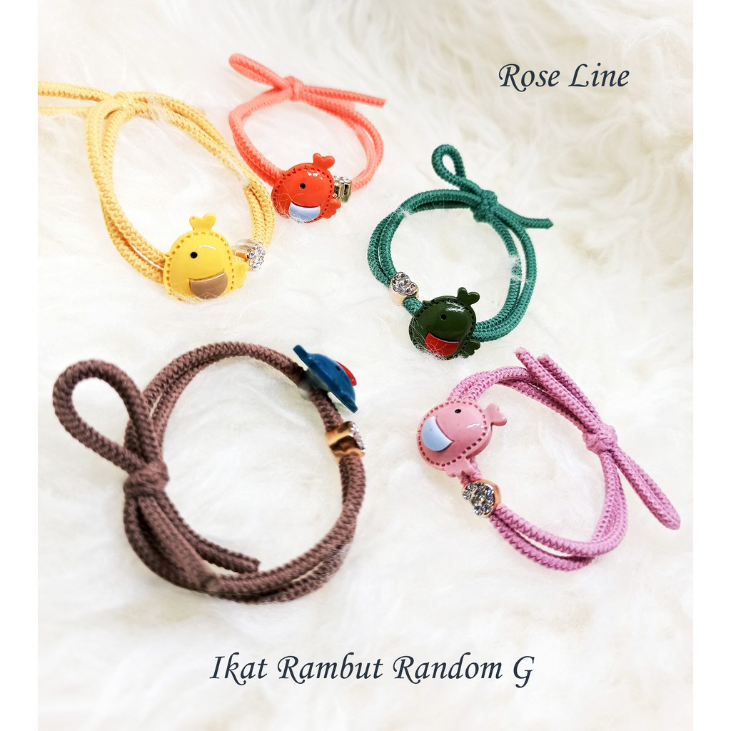 IKAT RAMBUT KOREA AKSESORIS RAMBUT AKSESORIS GELANG MUTIARA KARET ELASTIS RANDOM WARNA