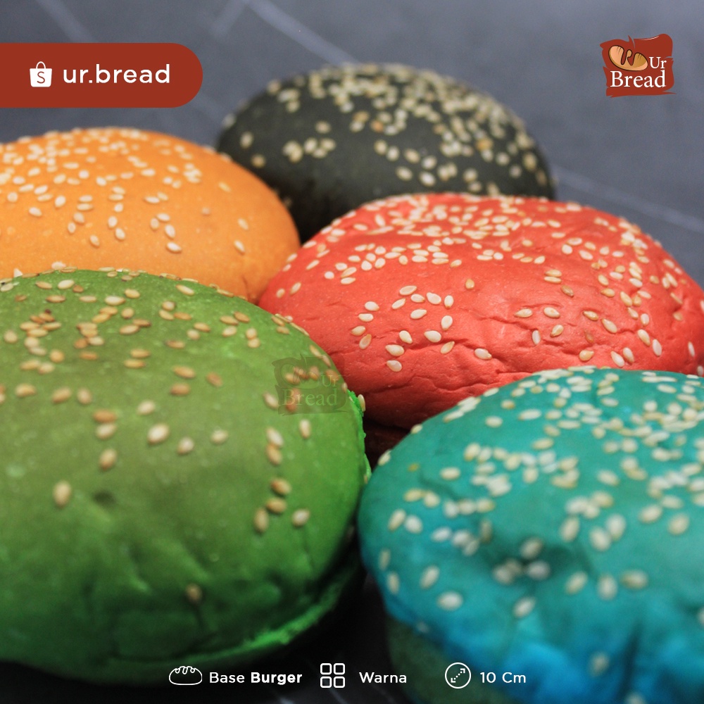 Roti Burger Warna 10cm | Base Burger 10cm