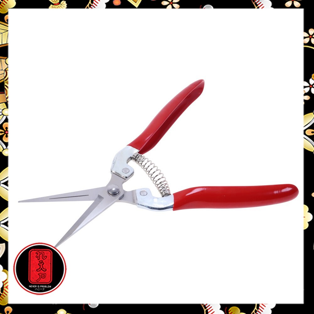 QIAOEN Gunting Taman Ranting Tumbuhan Bunga Garden Pruning Shear Scissors - SK-6 - Red