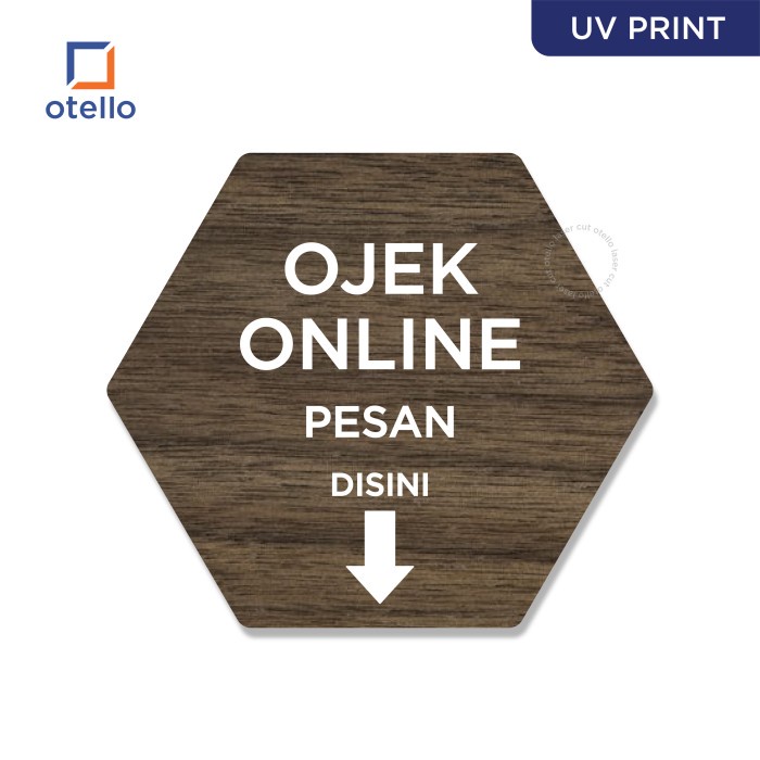 Signage Ojek Online Pesan Disini Sign Board Ojol Label Toko Restoran