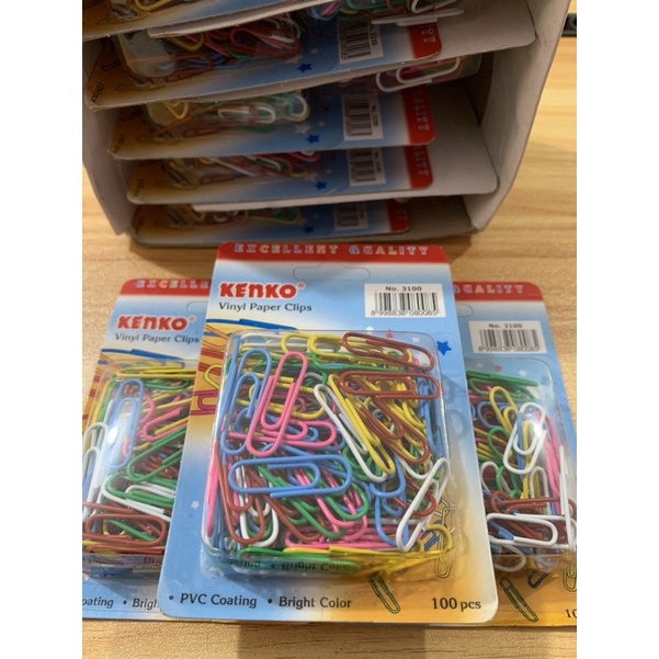 

Paper clip rainbow warna warni penjepit kertas dokumen Kenko