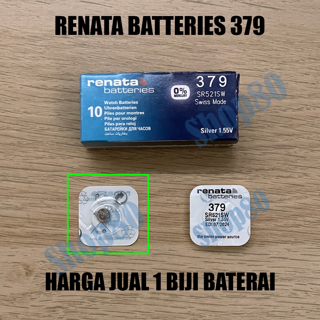 Renata Ori 379 SR521SW Baterai Jam Battery Batre Asli Original SR521 SW SR 521