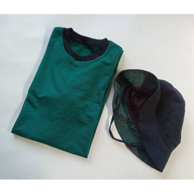 kaos polos rayon turtle pria dan wanita warna hijau botol