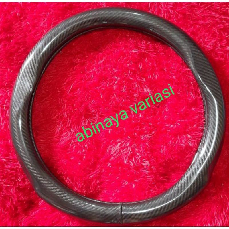 Sarung Stir Mobil KARIMUN GS KOTAK Full Carbon Sarung Cover Setir Premium