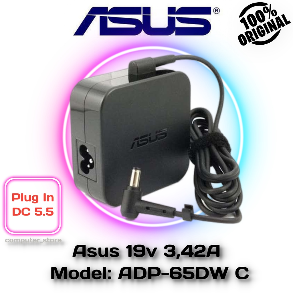 Adaptor Charger Laptop Asus 19V 3.42A DC 5.5 | 65watt A455L A455LA A455LB A455LD X450 Original
