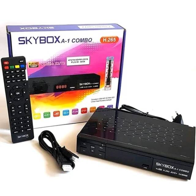 RECEIVER SKYBOX A1 COMBO PLUS DVB S2 DVB T2 H 265