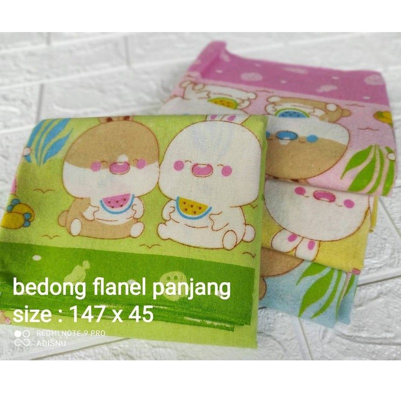 Bedong Bayi Flanel Persegi Panjang Ukuran 147 x 45 cm