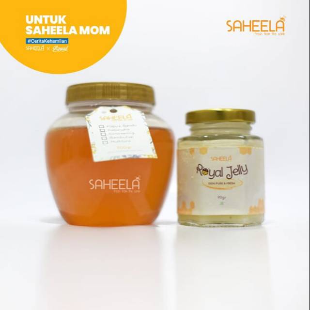 

Paket promil Madu Murni Saheela 500g dan Royal jelly