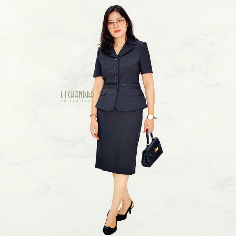 SETELAN Blazer dan Rok LICHANDRA / blazer kantor / blazer set / blazer & rok / blazer lichandra