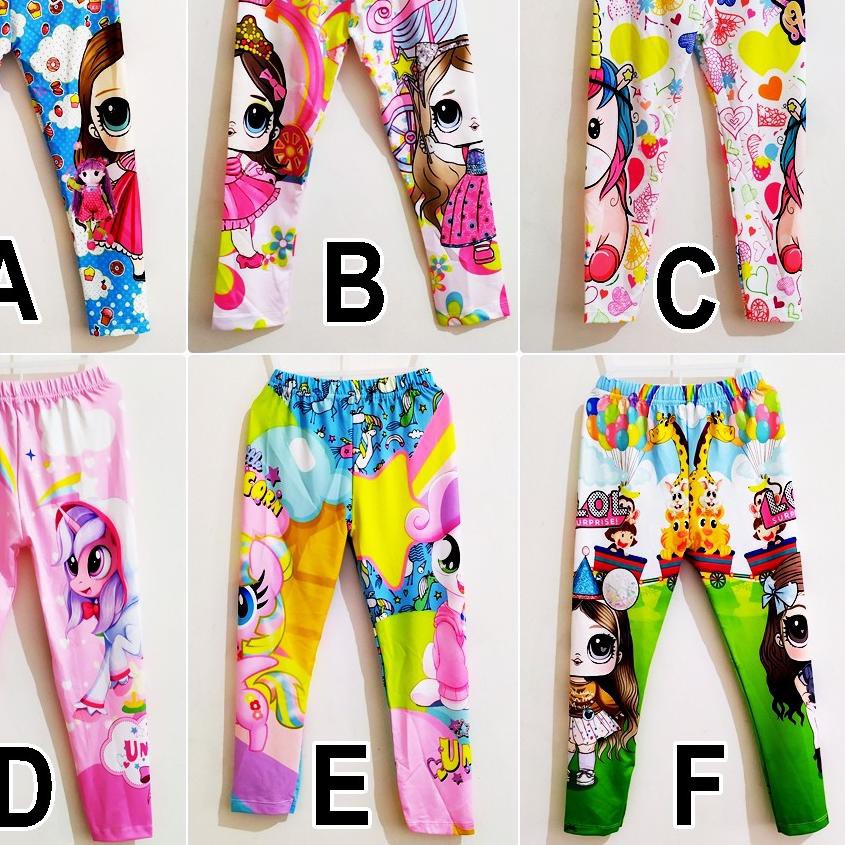 _ EBF Legging Anak Usia 3-11 tahun Motif LOL SURPRISE / MY LITTLE PONY / UNICORN / TSUM2 Merk Coco I
