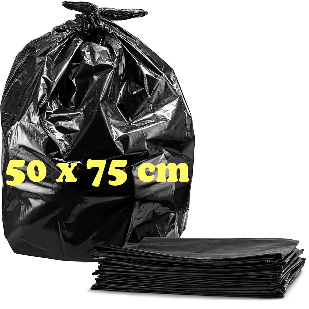 Kantong Sampah 50 X 75 Cm / Polybag Hitam Trashbag Murah Plastik Sampah Packing