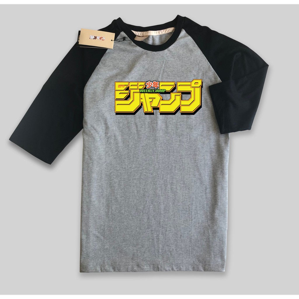 Kaos Raglan Anime Shonen Weekly Jump