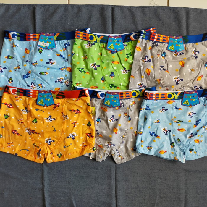 3 Pcs Boxer Anak Agree 6168 Pakaian Dalam Underwear CD Boys