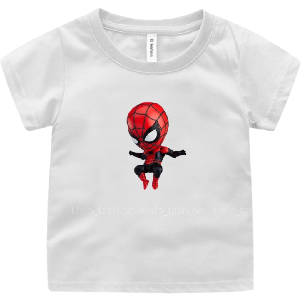 BAJU KAOS ANAK LAKI LAKI MURAH UMUR 1 2 3 4 5 6 7 8 9 TAHUN MOTIF SUPERHERO SPIDERMAN JUNIOR UXLO FASHION