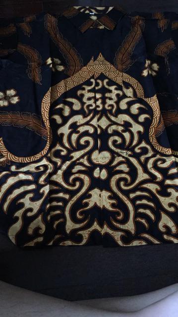 Ady Batik Hrb026 Kenongo Kemeja Tosca Pendek Pekalongan Padi M L Xl Sogan Tulis Halus Kemeja Batik