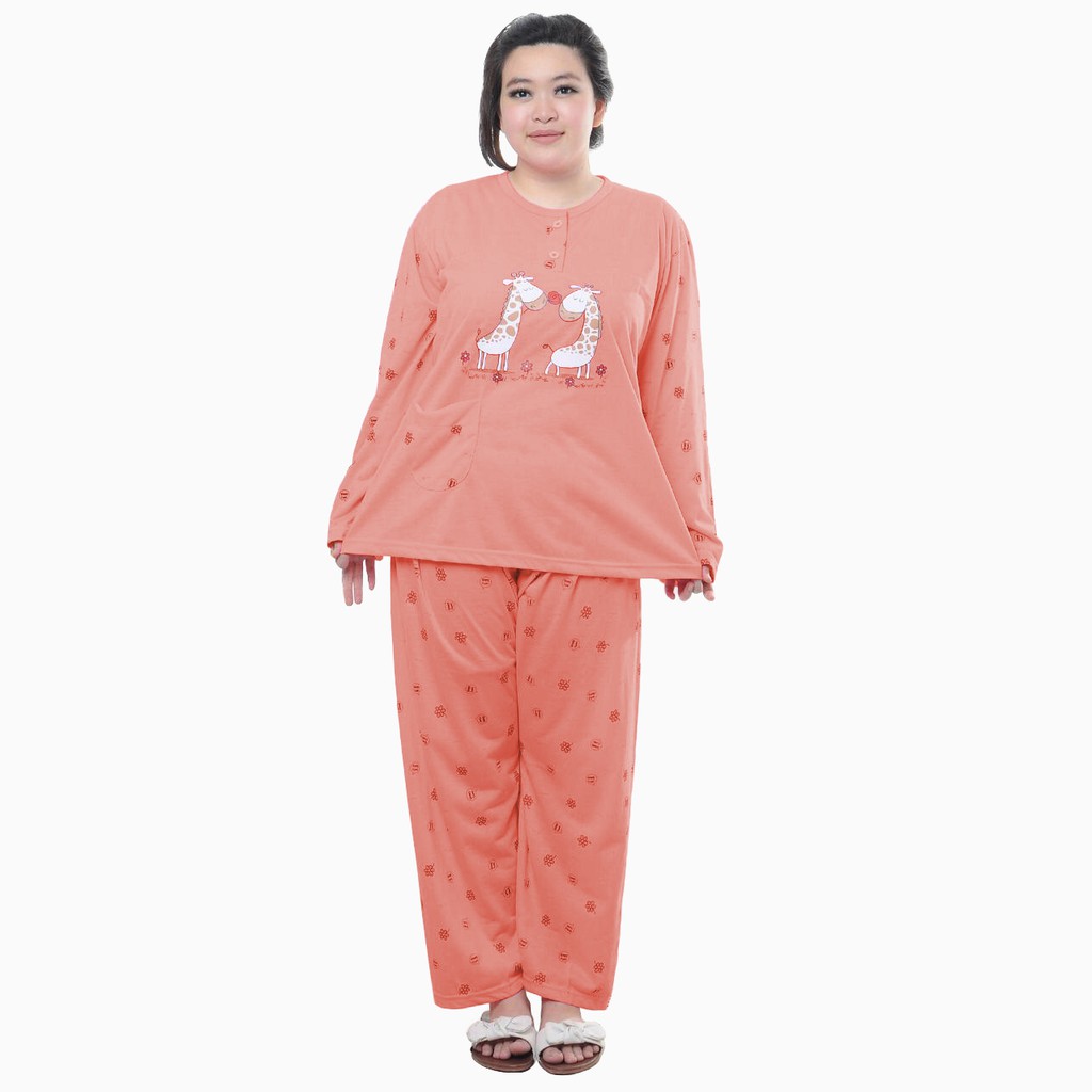 Stelan Baju Tidur Tangan Panjang Wanita BIG SIZE - XSHOP Hanifah