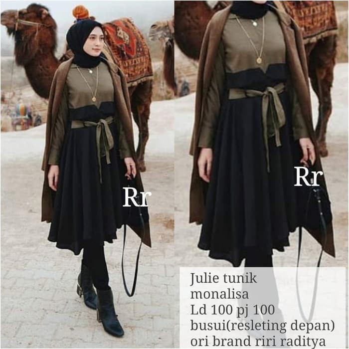 PROMO DISCOUNT BAJU ATASAN WANITA KULIAH  julie tunik long