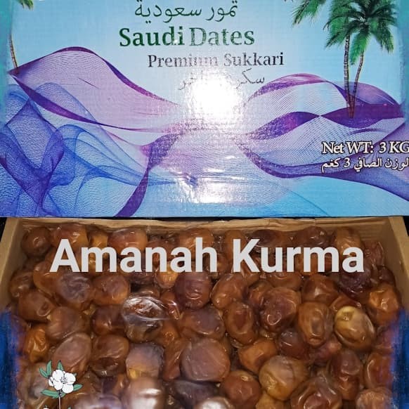

Kurma Raja Sukari Sukkari Barari Premium 3 kg Asli Original Termurah