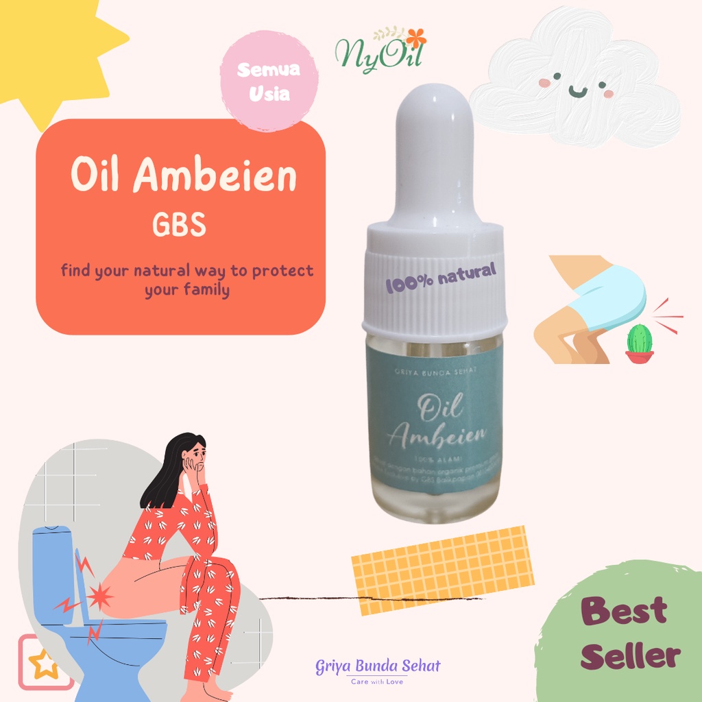 OIL Ambeien GBS AMPUH, esensial oil Blend 100% Natural,AMAN SEGALA USIA,BUMIL BUSUI