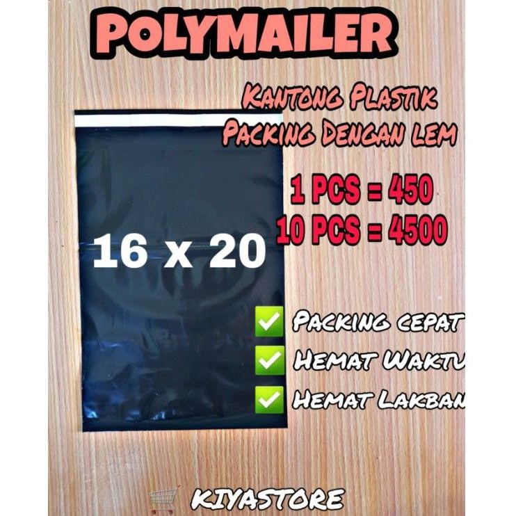 

Plastik packing olshop Polymailer (10pcs) Ukuran 16x20