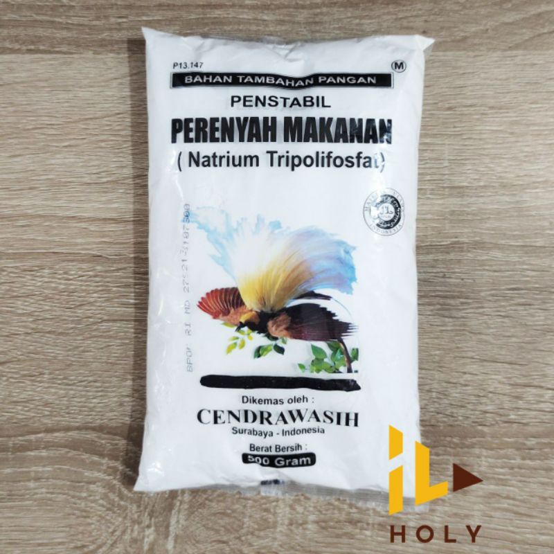 

Perenyah Makanan Cendrawasih (500gr) Kemasan Asli / Perenyah Makanan Natrium Tripolifosfat