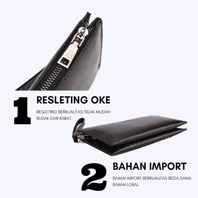 Satu7an D24 DOMPET PANJANG PRIA FASHION KOREA STYLE MEN CLUTCH KULIT TERLARIS GROSIR COD IMPORT