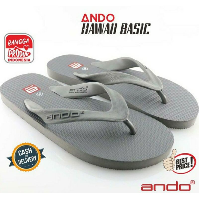 Ando Hawaii Sandal Jepit Pria 10 Warna Sendal Ando Original