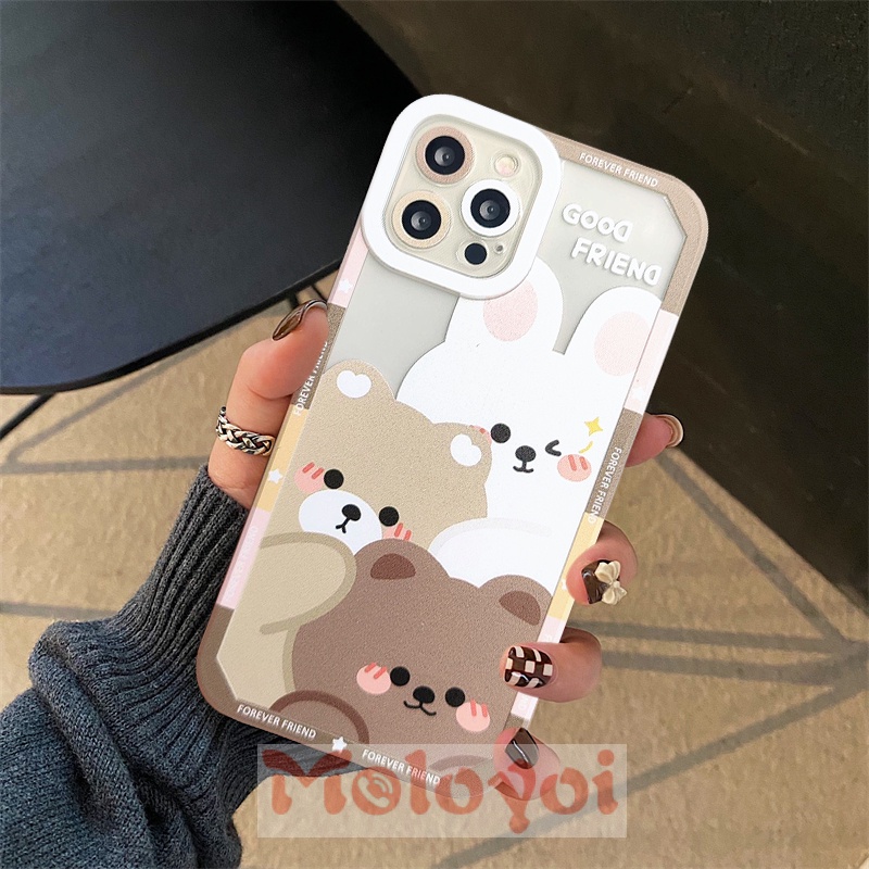Soft Case Pelindung Kamera Bahan Tpu Motif Hewan Untuk Iphone 13 11 12 Pro Max 6 6S Plus Xr X 7 8 Plus Xs Max Se 2020
