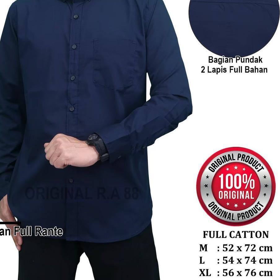 Harga Bersaing ) -29 * KEMEJA POLOS PRIA TANGAN LENGAN PANJANG 