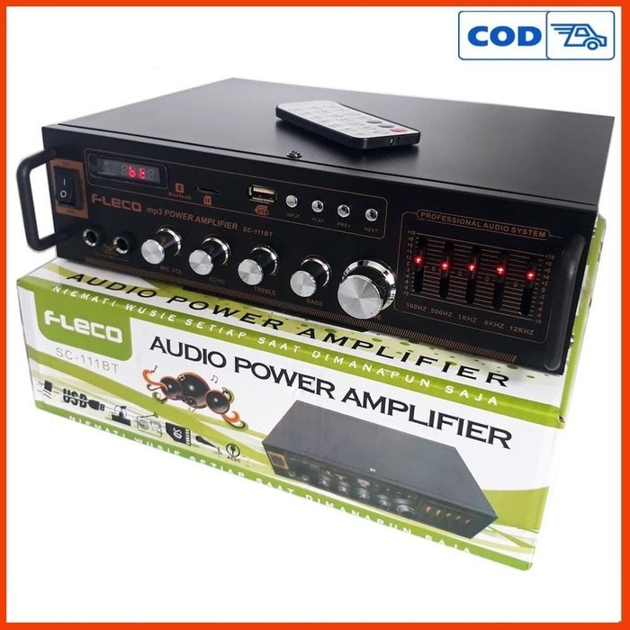 Power Amplifier Bluetooth Fleco SC-111BT - Amplifier Fleco Bluetooth Stereo Karaoke + Mp3 Player + FM Radio