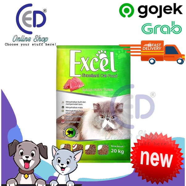 MAKANAN KUCING MURAH EXCEL 20KG (KHUSUS GRAB DAN GOSEND)