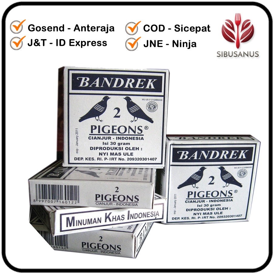 Jual Bandrek 2 Pigeons Khas Cianjur Pigeon Burung Saset Sachet Murah