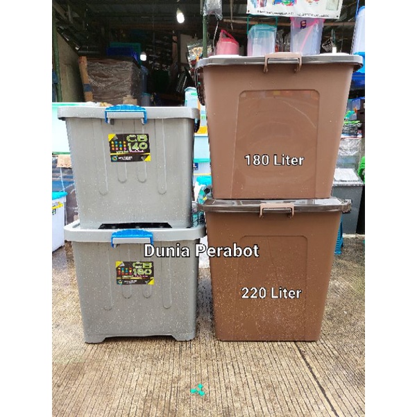 Container Box Silver - Coklat CB 180 / Box MPW - Lucky star Kotak Penyimpanan Serbaguna