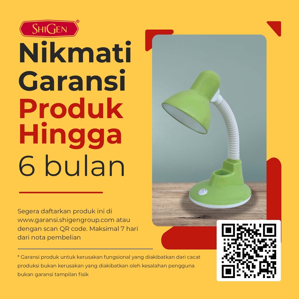 Lampu belajar/ lampu baca/ lampu kerja SHIGEN SG 318 Free Bohlam 9W