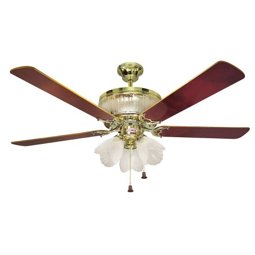 Lampu Kipas Angin UCHIDA CF 118 GOLD CF118 Ceiling Fan 52 inch Brass 3 Lampu